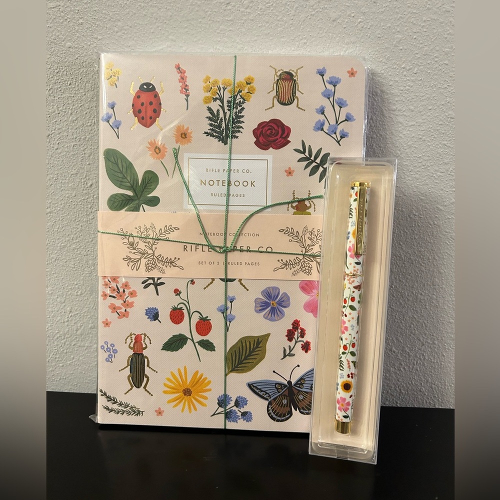 New! Rifle Paper Co. Notebooks & Pen Set